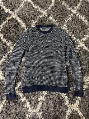 Express Sweater Women’s Large Knitted Blue Pullover Long Sleeve